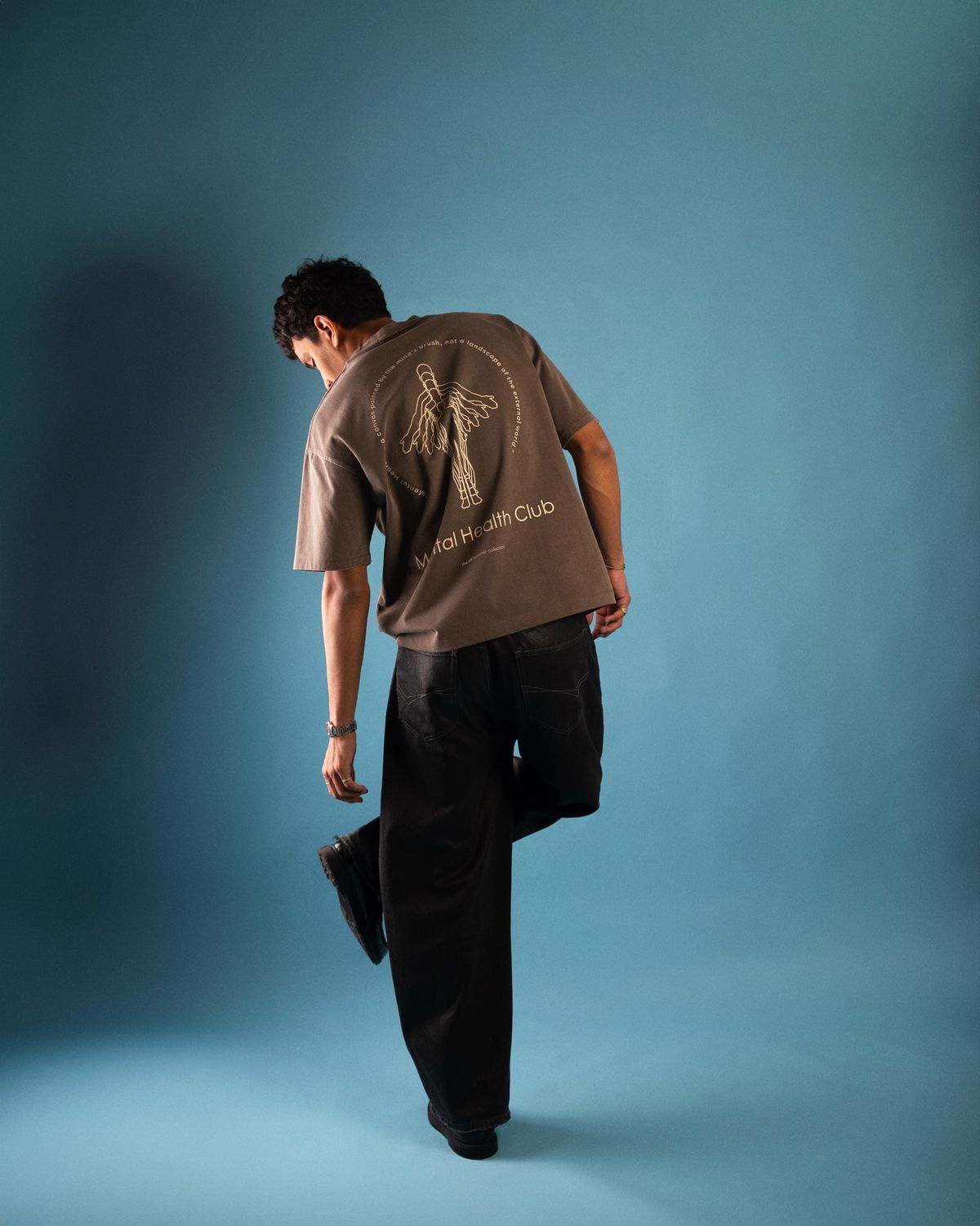 anchor bracelet Gray Printed T-Shirt